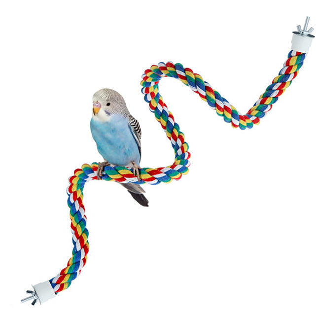31.5 Inches Bendable Cotton Parrot Perch for Cages