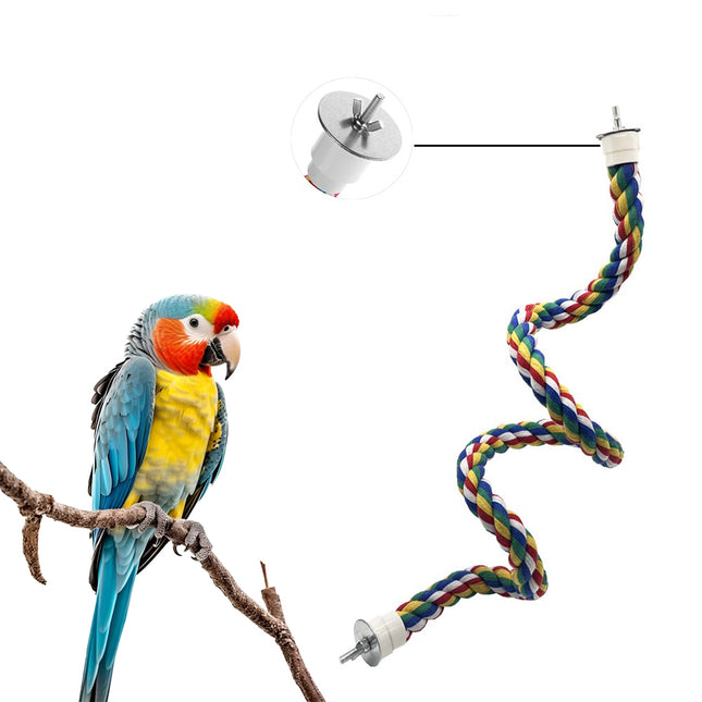 31.5 Inches Bendable Cotton Parrot Perch for Cages