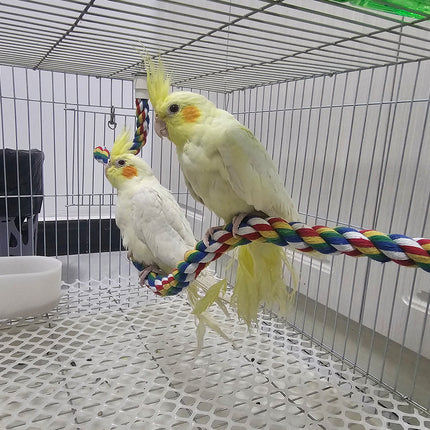 31.5 Inches Bendable Cotton Parrot Perch for Cages