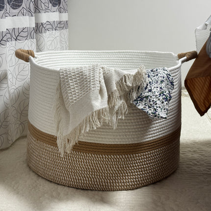 WEAVEMYTH Large Cotton Rope Storage Basket-65L