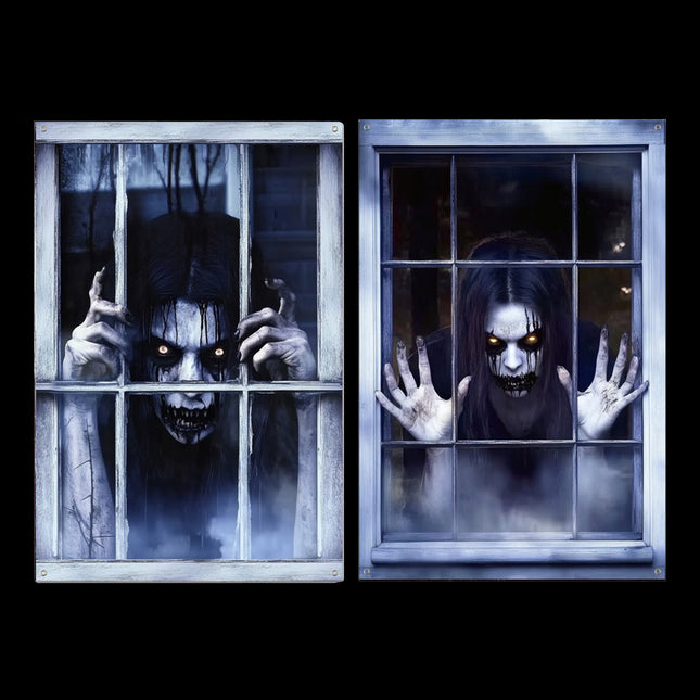 Halloween Window Decorations Set of 2