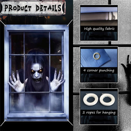 Halloween Window Decorations Set of 2