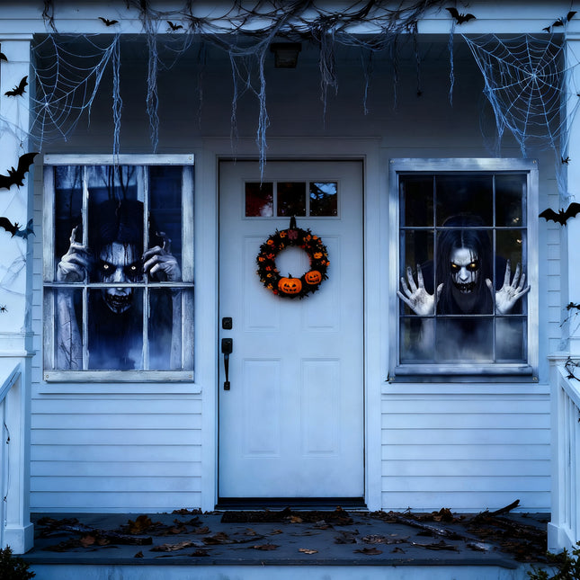 Halloween Window Decorations Set of 2