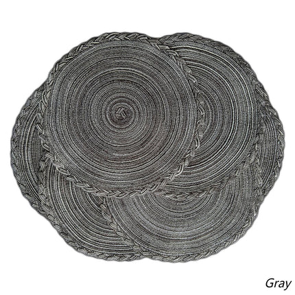WEAVEMYTH 15" Braided Round Placemats (Set of 6)