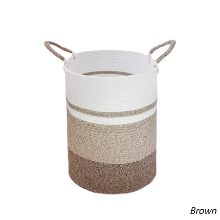 WEAVEMYTH 56L Large Woven Cotton Rope Laundry Basket