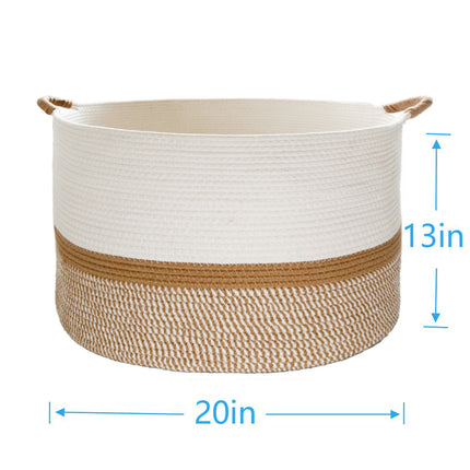 WEAVEMYTH Large Cotton Rope Storage Basket-65L