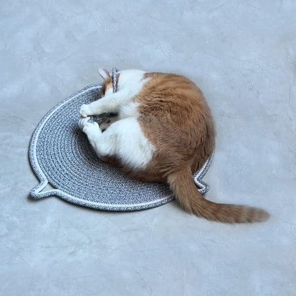 WEAVEMYTH Natural Cotton Cat Scratcher Mat-19.7in