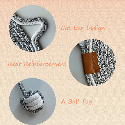 WEAVEMYTH Natural Cotton Cat Scratcher Mat-19.7in
