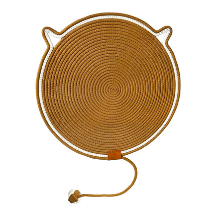 WEAVEMYTH Natural Cotton Cat Scratcher Mat-19.7in