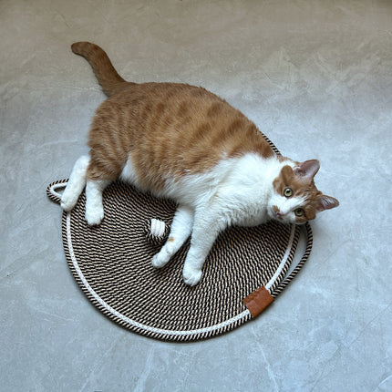 WEAVEMYTH Natural Cotton Cat Scratcher Mat-19.7in