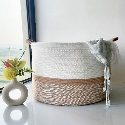 WEAVEMYTH Large Cotton Rope Storage Basket-65L